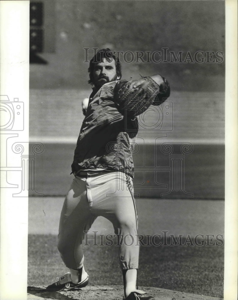 1983 Press Photo Pete Vuckovich, pitcher for the Milwaukee Brewers baseball team- Historic Images