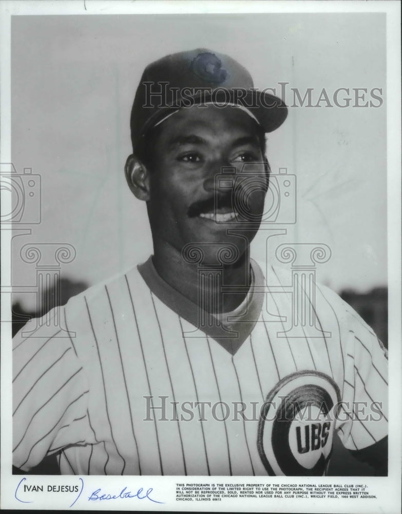 1983 Press Photo Chicago Cubs baseball player Ivan DeJesus - mjt07742- Historic Images
