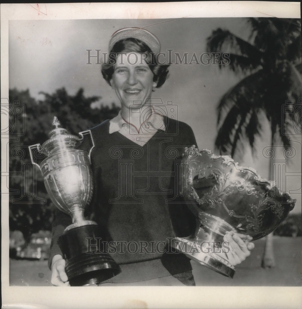 1953 Press Photo Winner of the Helen Lee Doherty tournament is Mary Lena Faulk- Historic Images