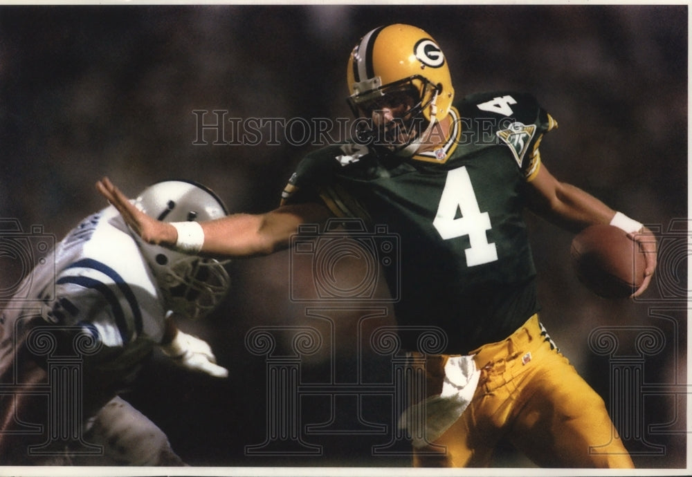 1994 Press Photo Green Bay Packers football quarterback, Brett Favre - mjt08430- Historic Images