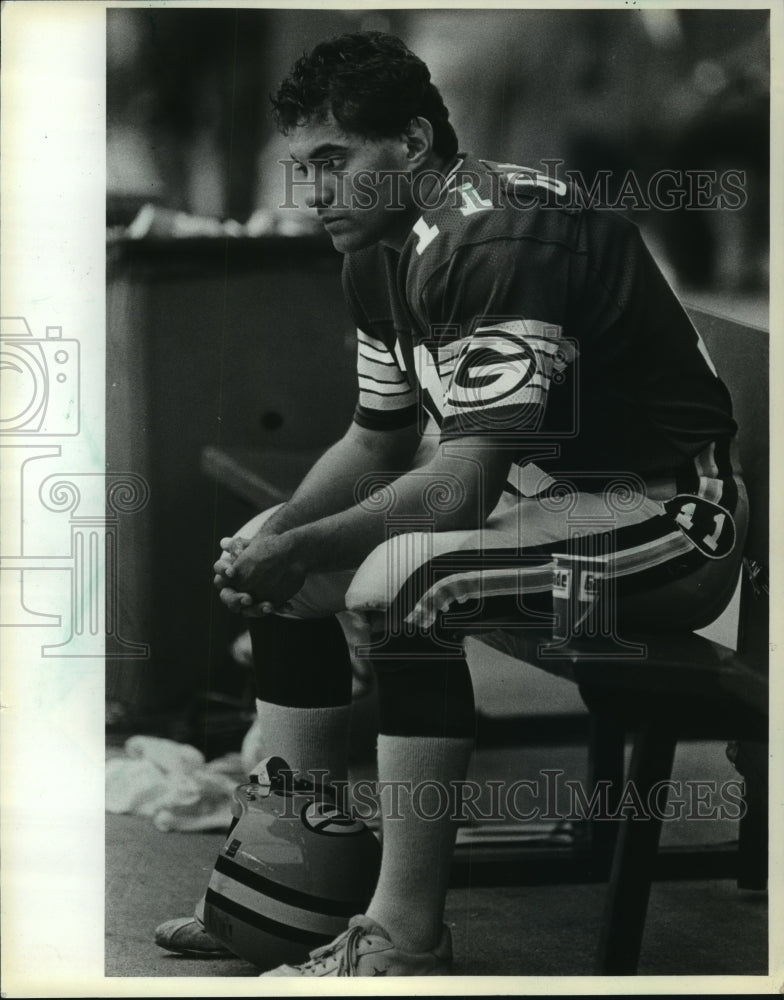 1984 Press Photo Green Bay Packers kicker Eddie Garcia placed in injury list- Historic Images