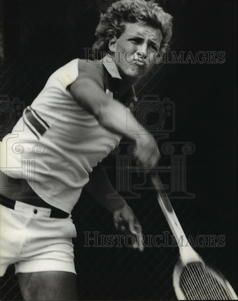 1981 Press Photo Whitefish Bay High School Tennis Star Stefan Hagerup- Historic Images