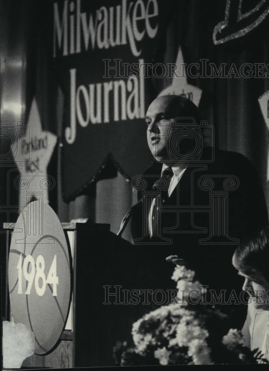 1984 Press Photo Marquette University's Basketball Coach Rick Majerus- Historic Images