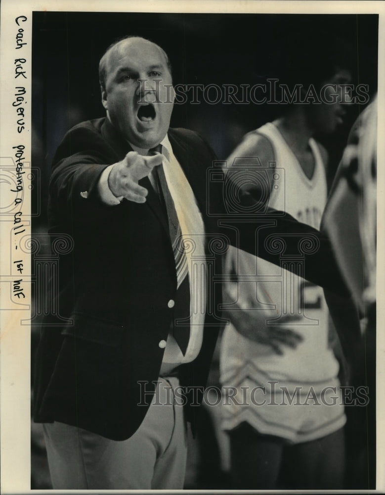 1984 Press Photo Marquette University Basketball Coach Rick Majerus - mjt09033- Historic Images