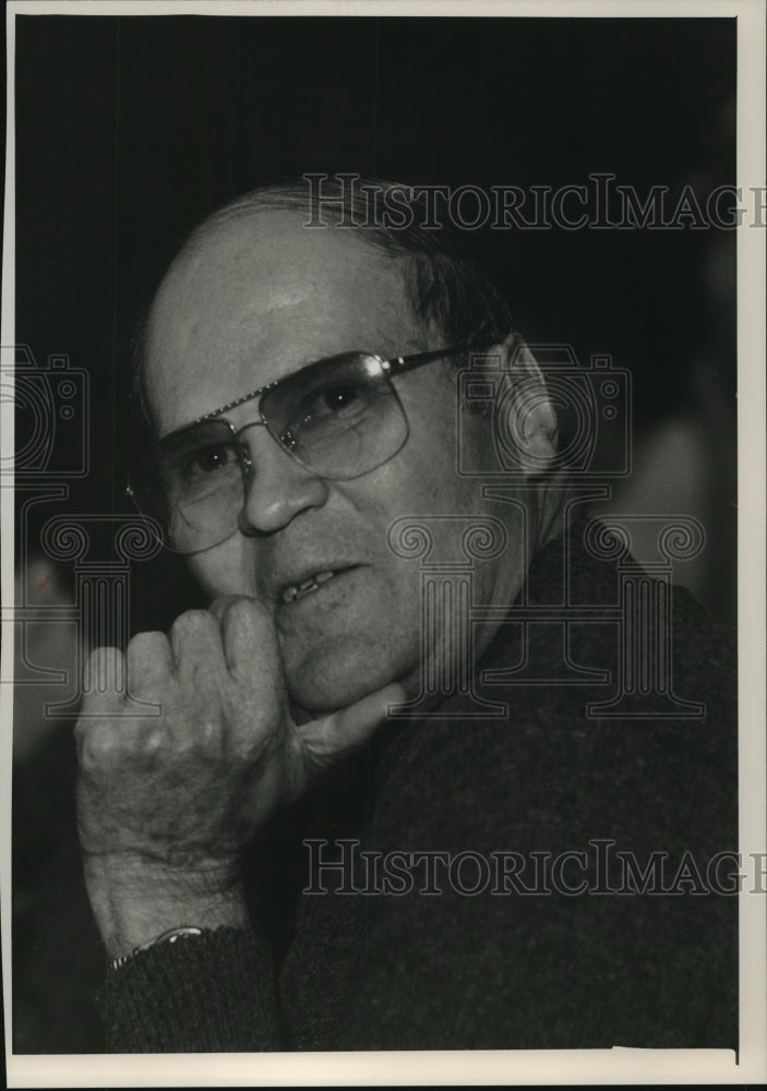 1988 Press Photo West Iron County High School basketball Charles Greenlund- Historic Images