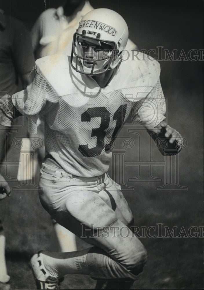 1979 Press Photo University Of Wisconsin Football Team Player David Greenwood- Historic Images