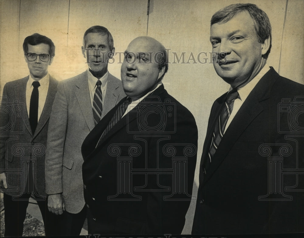 1985 Press Photo Coaches of the four major Midwest basketball independent&#39;s.- Historic Images