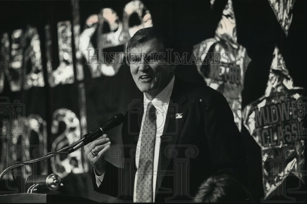 1989 Press Photo Head coach at Southern Methodist University Forrest Gregg- Historic Images