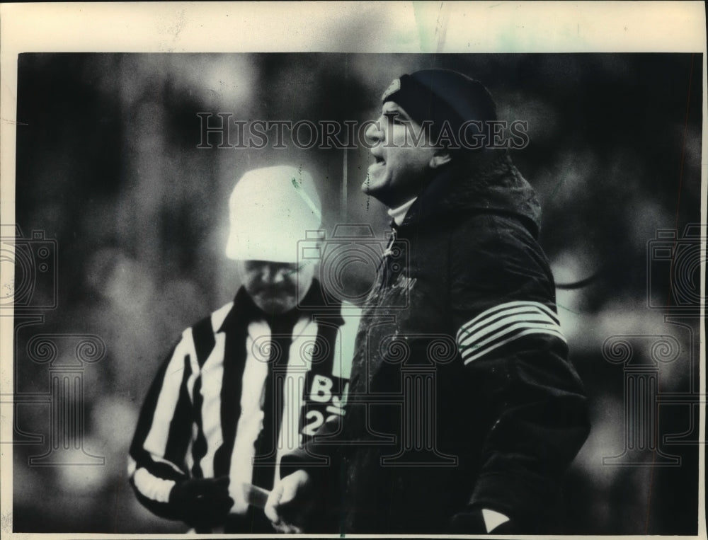 1984 Press Photo Green Bay Packers football coach Forrest Gregg - mjt09777- Historic Images