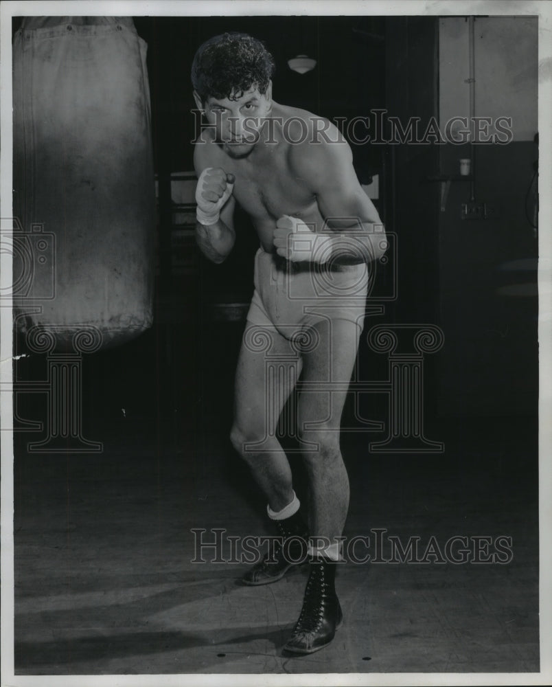 1956 Press Photo Joey Giardello Philadelphia middleweight contender.- Historic Images