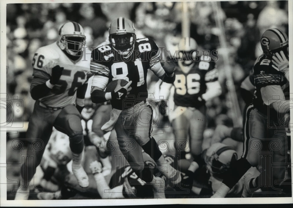 1992 Press Photo Green Bay Packers football&#39;s Corey Harris returns kickoff- Historic Images