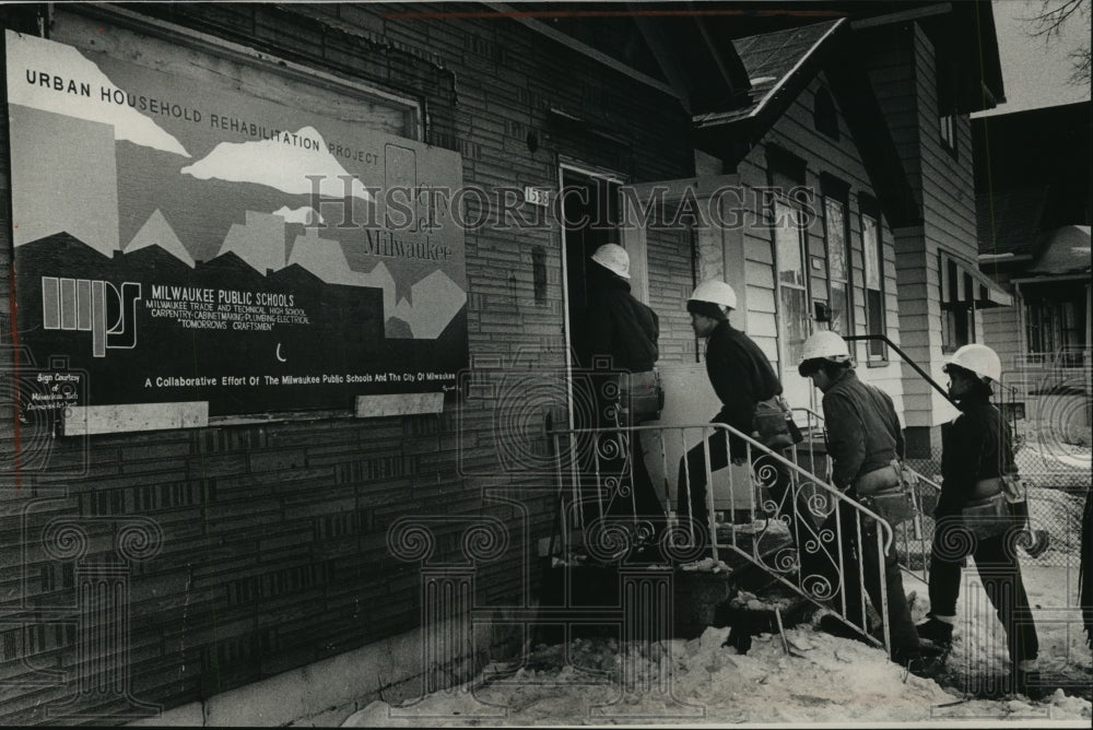 1989 Press Photo Students from Milwaukee Trade and Technical High School- Historic Images