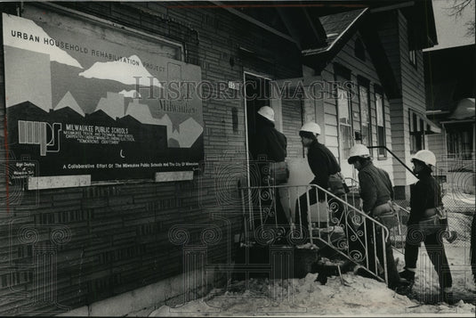 1989 Press Photo Students from Milwaukee Trade and Technical High School- Historic Images