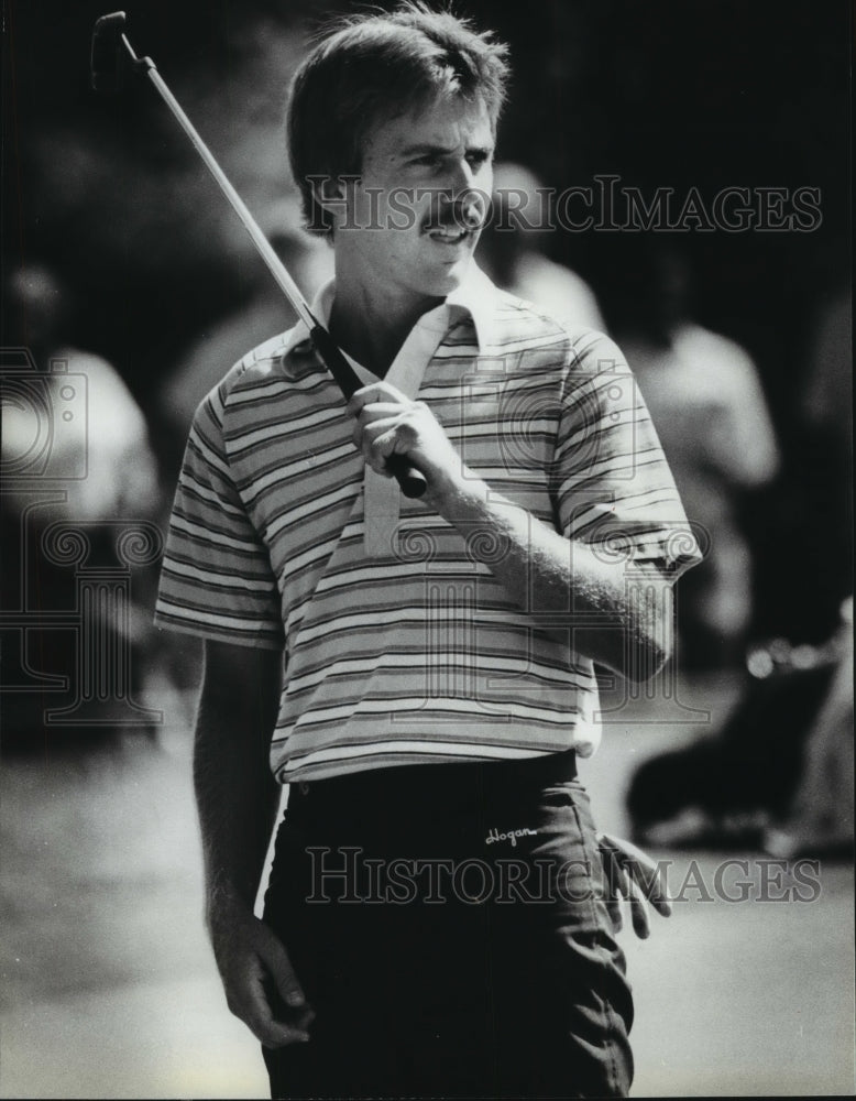 1981 Press Photo Golfer Rod Nuckolls on 8th green - mjt10415- Historic Images