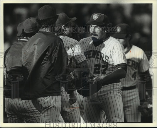 1982 Press Photo Milwaukee Brewers' baseball player Pete Ladd, 1982 playoffs- Historic Images