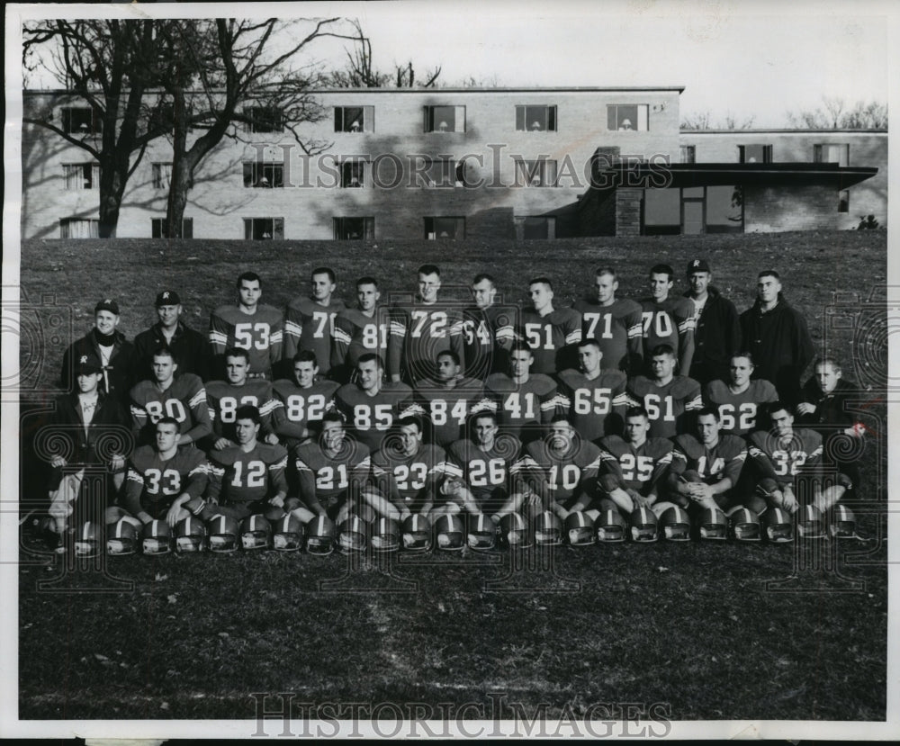 1967 Press Photo Ripon College Redman Football Team and Coaches - mjt11171- Historic Images