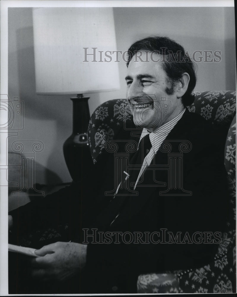1976 Press Photo Gian Carlo Menotti during interview. - mjt11208- Historic Images