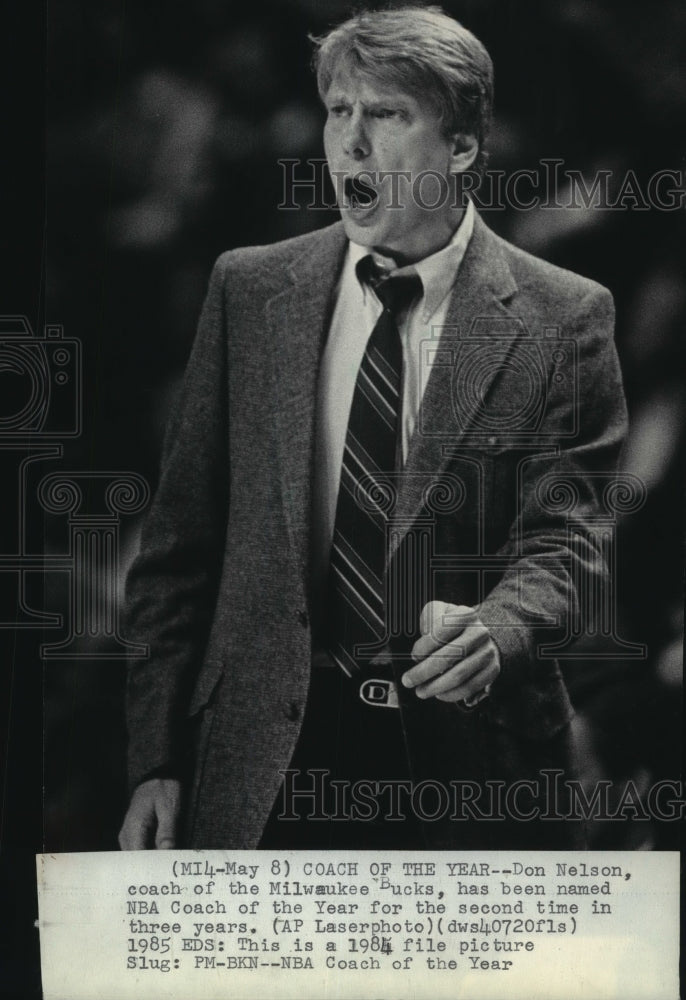 1984 Press Photo Don Nelson named NBS Basketball Coach of the Year. - mjt11601- Historic Images