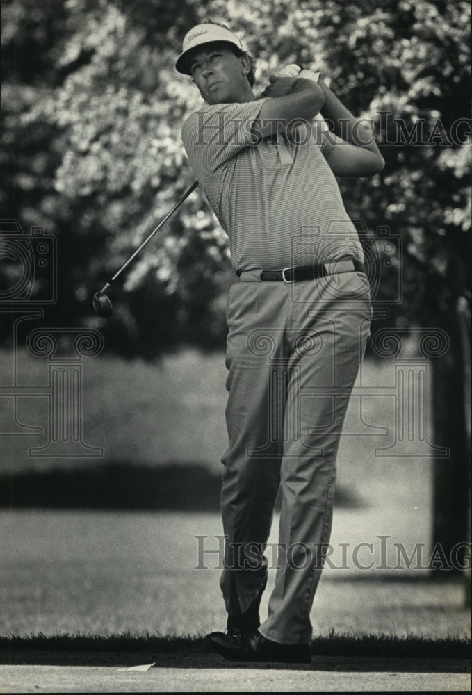 1986 Press Photo Bob Pancratz of Delavan at Wisconsin State Golf Open.- Historic Images