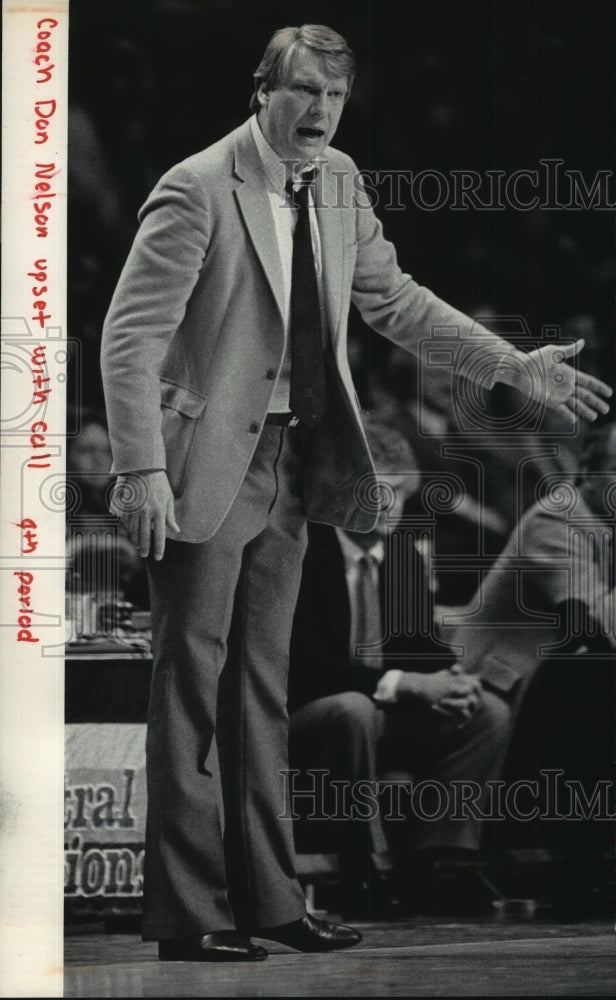 1985 Press Photo Milwaukee National Basketball Association Coach Don Nelson- Historic Images