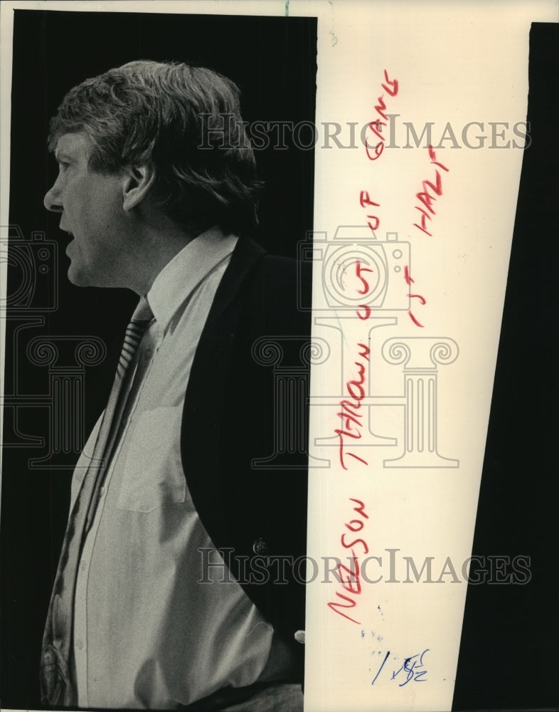 1987 Press Photo Milwaukee Bucks Coach Don Nelson - mjt11669- Historic Images