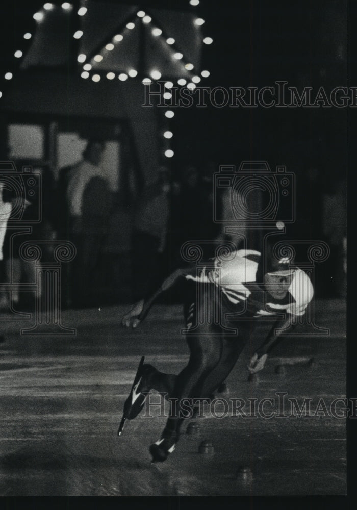 1990 Press Photo Dan Jansen at United States Speedskating Championships.- Historic Images