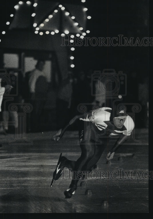 1990 Press Photo Dan Jansen at United States Speedskating Championships.- Historic Images