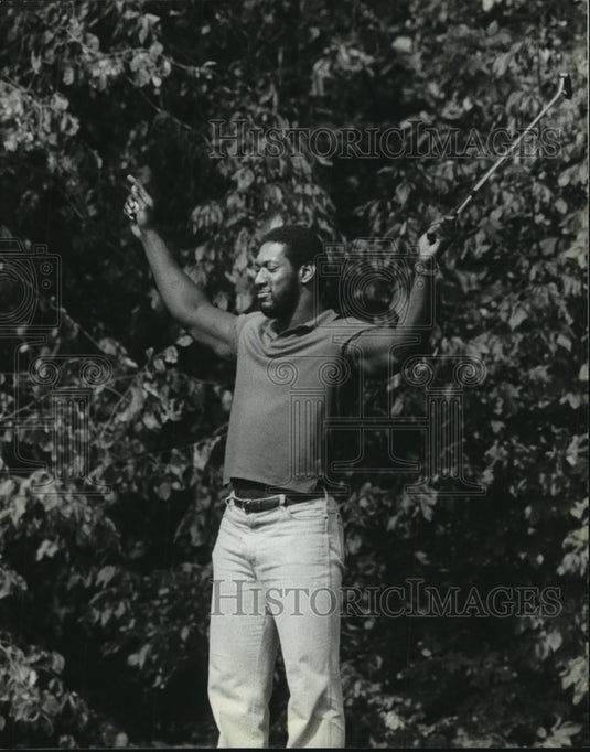 1982 Press Photo Packers' Eddie Lee Ivery at the Ville du Parc Country Club.- Historic Images