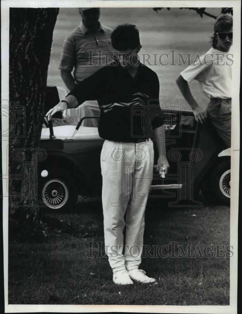 1990 Press Photo Golfer Skip Kendall during the State Open tournament- Historic Images