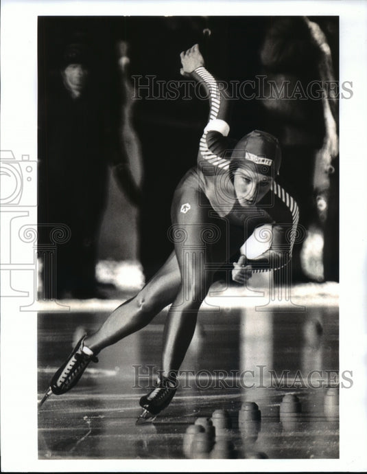 1980 Press Photo Speed skater Beth Heiden of Madison, Wisconsin - mjt12096- Historic Images