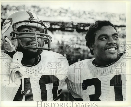 1980 Press Photo Green Bay running backs Eddie Lee Ivery and Gerry Ellis.- Historic Images