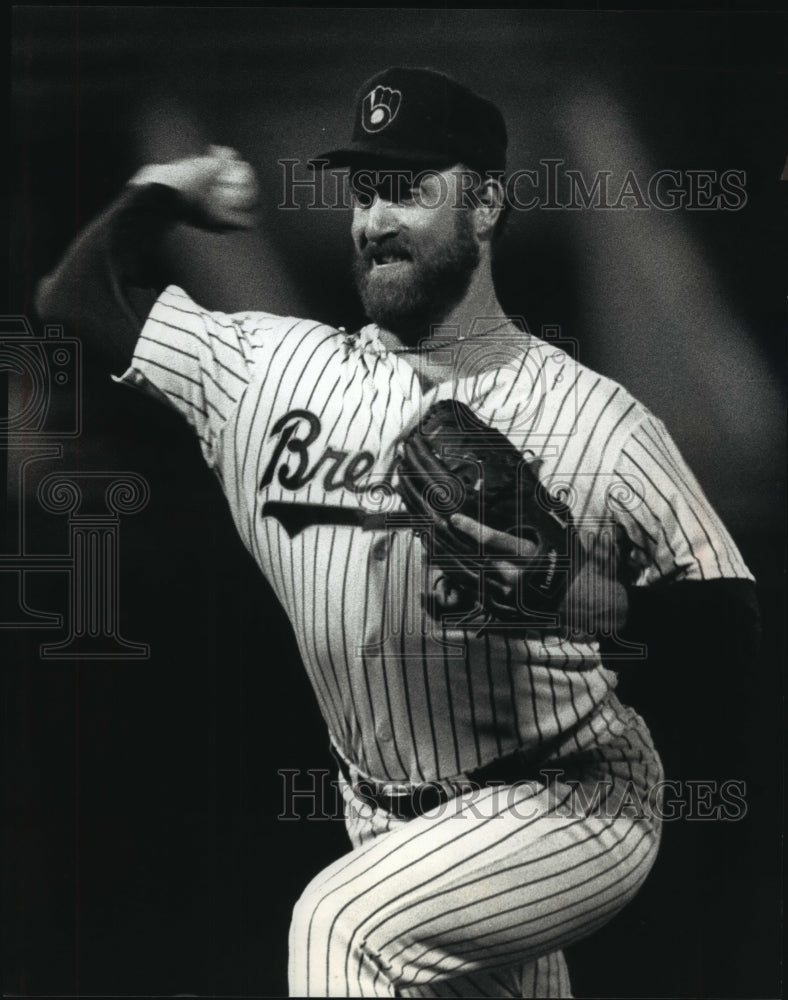 1990 Press Photo Milwaukee Brewers Right-Handed Baseball Pitcher Ron Robinson- Historic Images