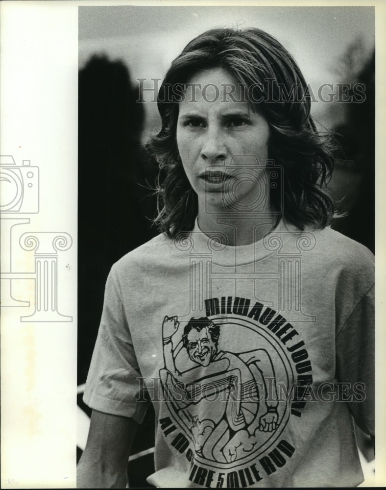 1979 Press Photo Al McGuire Charity 5-Mile Run Women&#39;s Winner Barbara Hoch- Historic Images