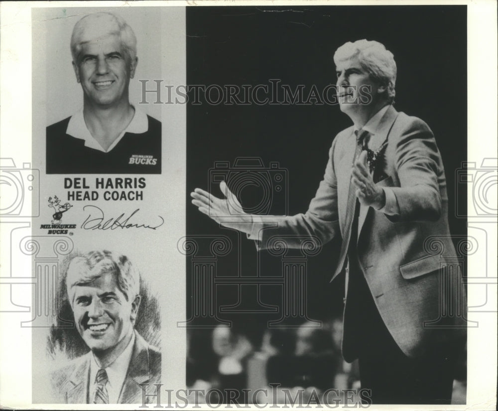 1989 Press Photo Milwaukee Bucks&#39; Head Coach Del Harris - mjt13067- Historic Images