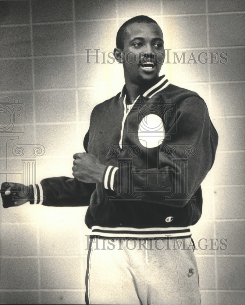 1987 Press Photo Milwaukee Bucks basketball player, Craig Hodges - mjt13684- Historic Images