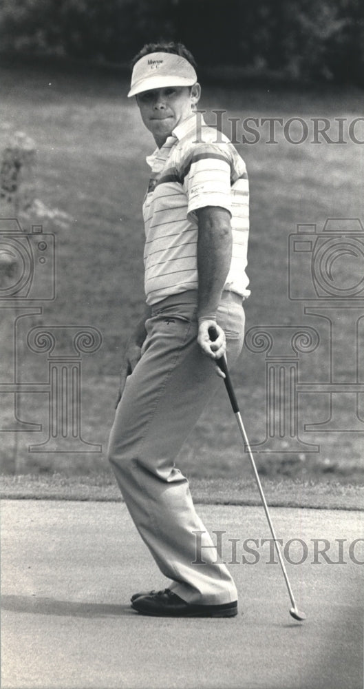 1987 Press Photo Pro golfer Dan Hillcoat at the Wisconsin PGA Championship- Historic Images