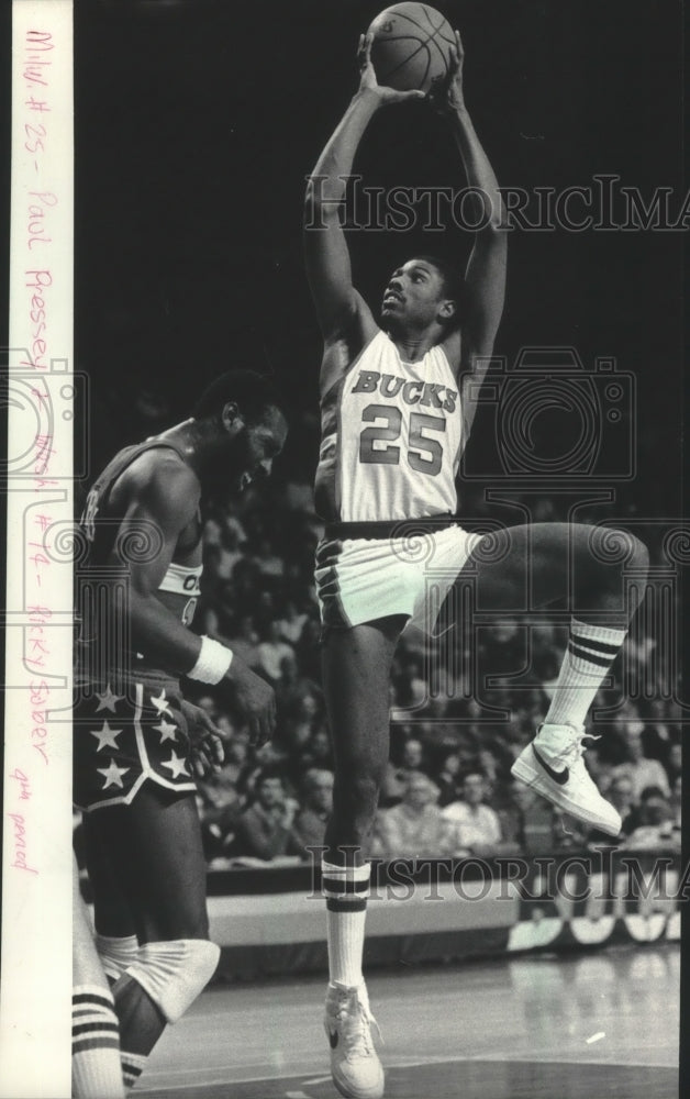 1984 Press Photo Milwaukee Bucks Player Paul Pressey - mjt13784- Historic Images