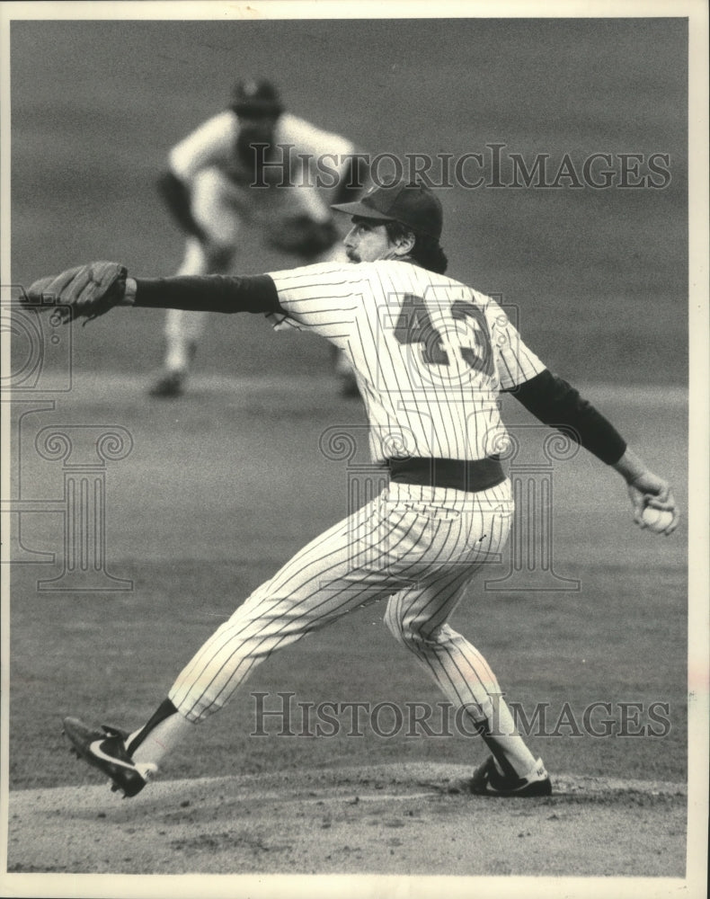 1983 Press Photo Brewers baseball's Chuck Porter pitches a complete game- Historic Images