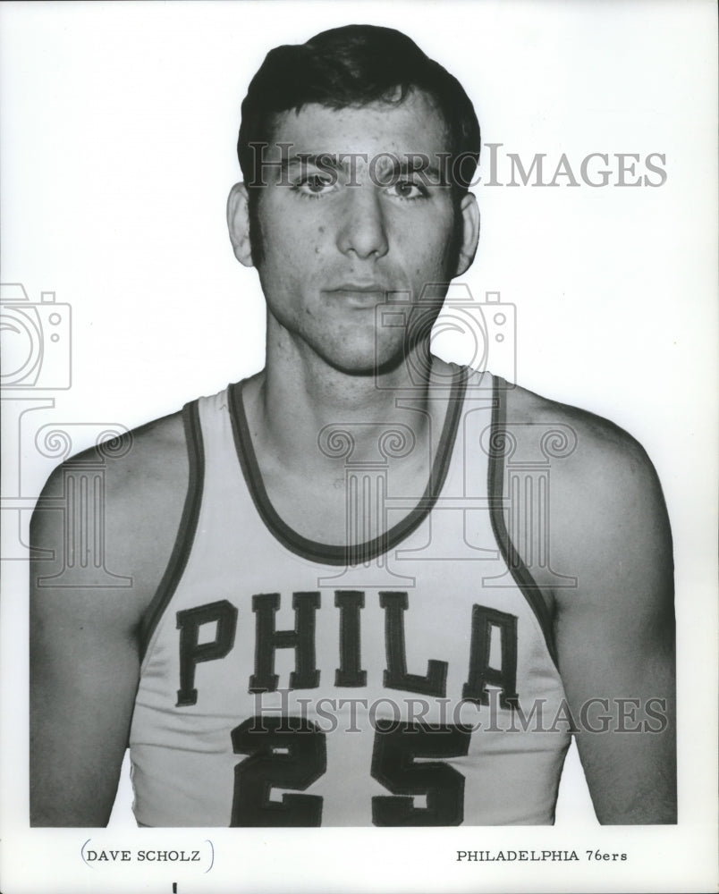 Press Photo Dave Schole, Philadelphia 76&#39;ers basketball player. - mjt14106- Historic Images