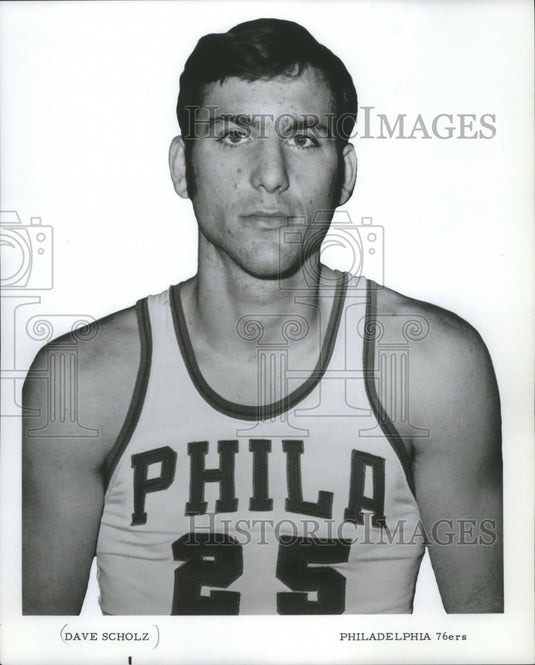 Press Photo Dave Schole, Philadelphia 76'ers basketball player. - mjt14106- Historic Images
