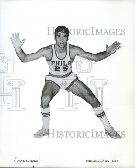 1970 Press Photo Dave Scholz, Philadelphia 76'ers basketball player. - mjt14107- Historic Images