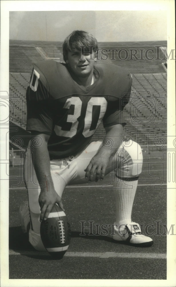 1980 Press Photo Jim Melka University of Wisconsin Football Player - mjt14135- Historic Images