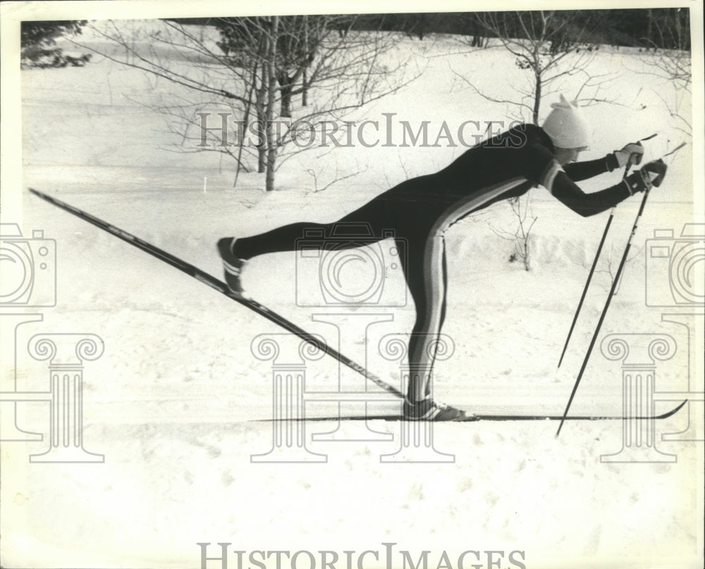 1982 Press Photo Skier Carol Duffy, World Loppet League&#39;s 1st ever finisher- Historic Images