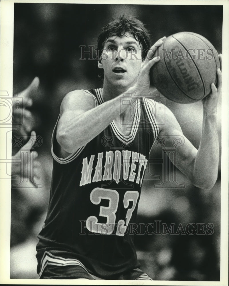 1983 Press Photo Marquette basketball player Terrell Schlundt - mjt15178- Historic Images