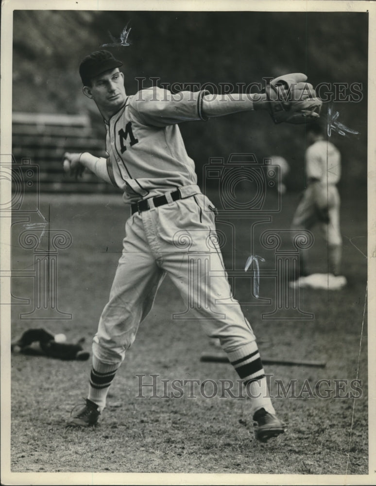 1938 Press Photo Baseball player, Jack Hallett - mjt15225- Historic Images