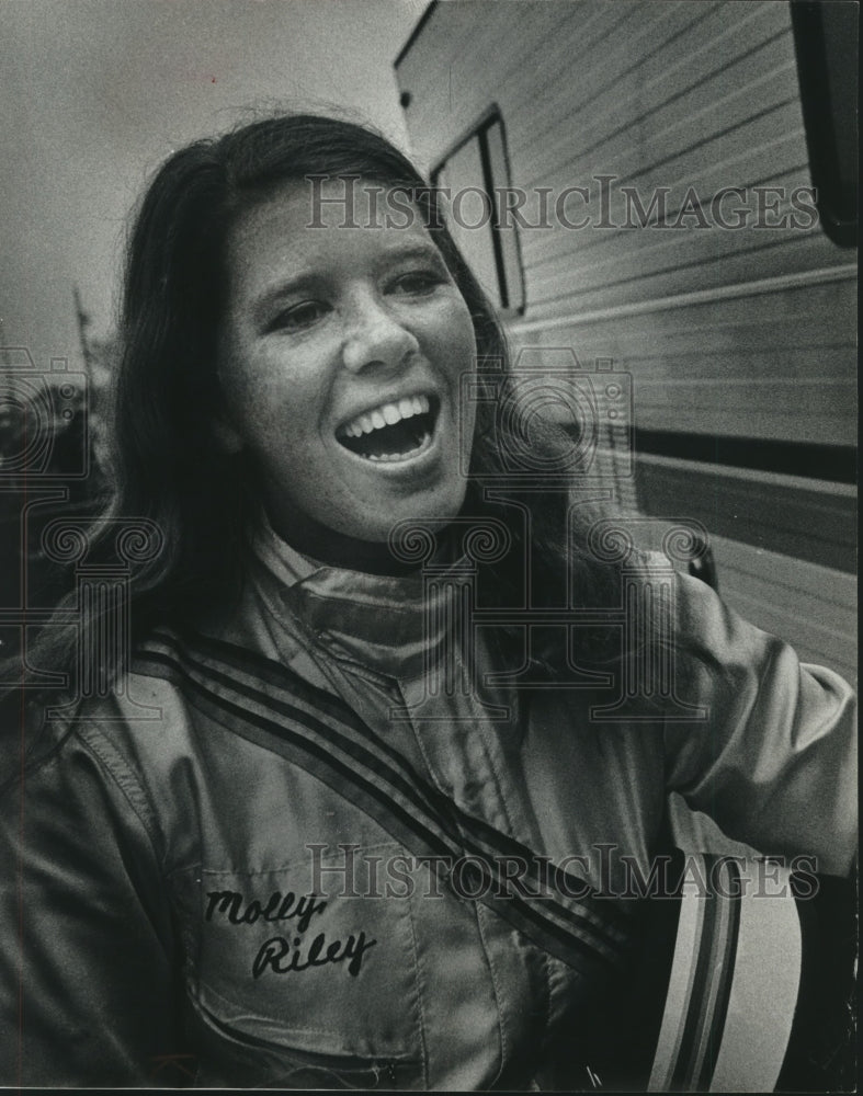 1977 Press Photo Amateur race car driver, Molly Riley - mjt15227- Historic Images