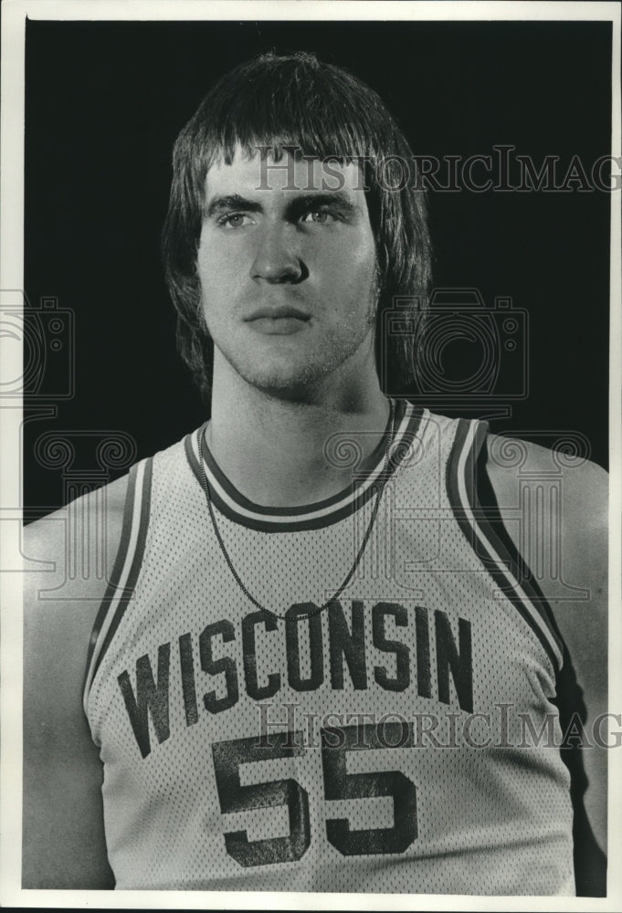 1977 Press Photo Al Rudd, Basketball player for the University of Wisconsin- Historic Images