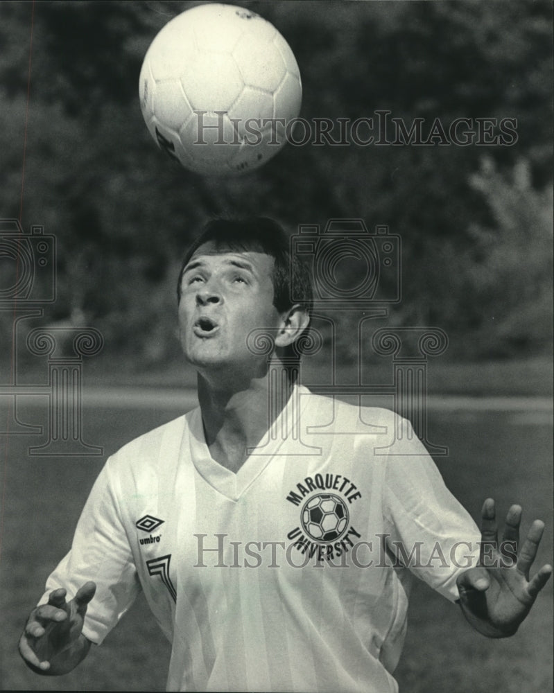 1985 Press Photo Marquette University soccer player Jose Itarte - mjt15455- Historic Images