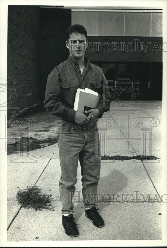 1991 Press Photo Arrowhead High School running back Marshall Senfleben- Historic Images