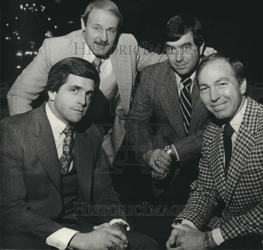1990 Press Photo Green Bay Packer Head Bart Starr with His Assistants- Historic Images